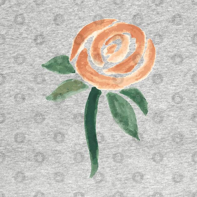 Watercolor single Flower by Watercoloristic